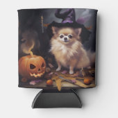 ポメラニア犬パンプキンズハロウィンホラー 缶クーラー (正面)