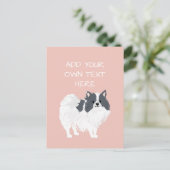 ポメラニア犬パーソナライズされた犬名はがき ポストカード (スタンド正面)