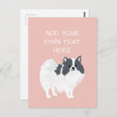 ポメラニア犬パーソナライズされた犬名はがき ポストカード (正面/裏面)