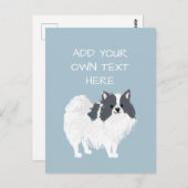 ポメラニア犬パーソナライズされた犬名 ポストカード (正面/裏面)