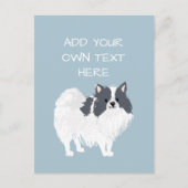 ポメラニア犬パーソナライズされた犬名 ポストカード (正面)
