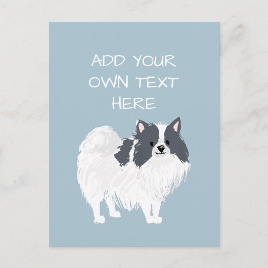 ポメラニア犬パーソナライズされた犬名 ポストカード (正面)
