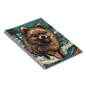 ポメラニア犬ビーチ ノートブック (右側)