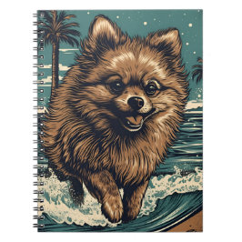 ポメラニア犬ビーチ ノートブック
