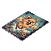 ポメラニア犬ビーチ ノートブック (左側)