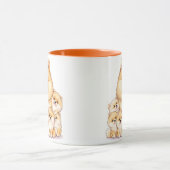 ポメラニア犬ファミリーマグ – 可愛くてフワフワの犬好き マグカップ (中央)