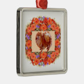 ポメラニア犬フローラ メタルオーナメント (右)