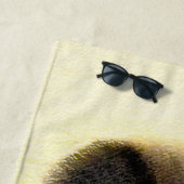 ポメラニア犬ブラック&タン絵画ズオリジナルドッグアート ビーチタオル (インサイチュ)