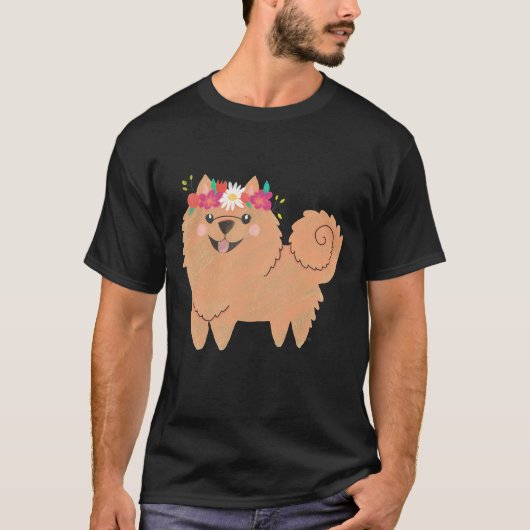 ポメラニア犬プリンセス Tシャツ (正面)
