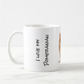 ポメラニア犬マググ コーヒーマグカップ (左)