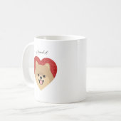 ポメラニア犬マグス コーヒーマグカップ (正面左)