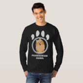 ポメラニア犬ママカワイドッグ Tシャツ (正面フル)