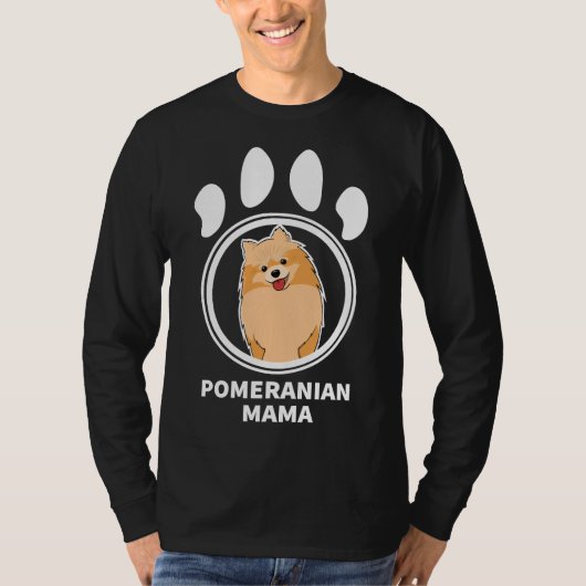 ポメラニア犬ママカワイドッグ Tシャツ (正面)