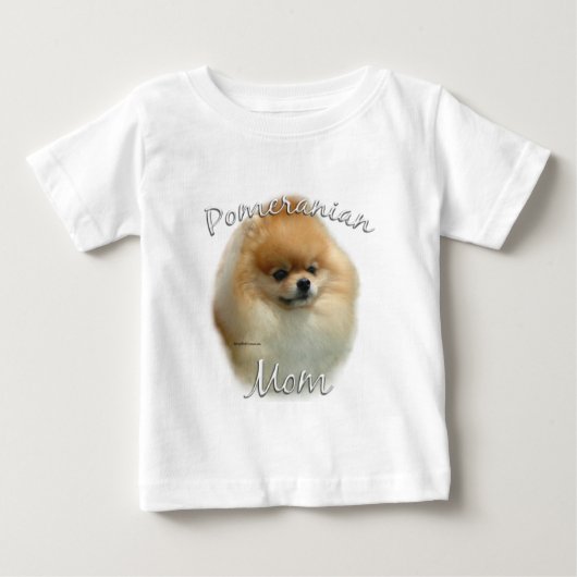 ポメラニア犬ママ2 ベビーTシャツ (正面)