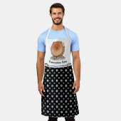 ポメラニア犬ママpomママ(オレンジ赤)かわいい犬ママ エプロン (着用した状態)