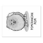 ポメラニア犬ママpomママ(オレンジ赤)かわいい犬ママ ラバースタンプ (インプリント)