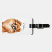 ポメラニア犬ラゲッジタグ ラゲッジタグ (正面横)