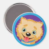 ポメラニア犬冷蔵庫用マグネット – ゴールデン マグネット (正面/裏面)