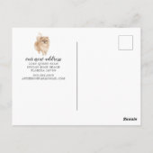 ポメラニア犬引っ越し案内はがき ポストカード (裏面)