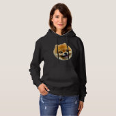 ポメラニア犬愛らしい顔 パーカ (正面フル)