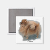 ポメラニア犬愛好家の贈り物 マグネット (正面/裏面)