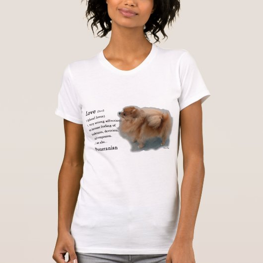 ポメラニア犬愛好家の贈り物 Tシャツ (正面)