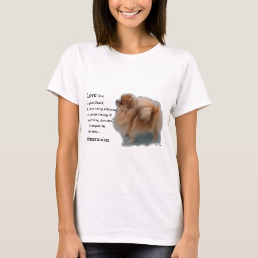 ポメラニア犬愛好家の贈り物 Tシャツ (正面)