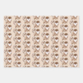 ポメラニア犬愛犬家 ラッピングペーパーシート (正面3)