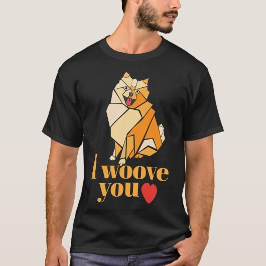 ポメラニア犬愛犬家 Tシャツ (正面)