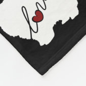 ポメラニア犬愛 フリースブランケット (角)