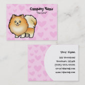 ポメラニア犬愛 名刺 (正面/裏面)