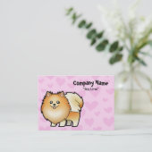 ポメラニア犬愛 名刺 (スタンド正面)