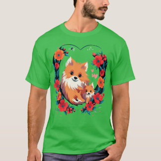 ポメラニア犬母の日 Tシャツ
