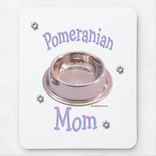 ポメラニア犬母 マウスパッド (正面)