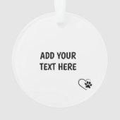 ポメラニア犬水彩アクリルオーナメント オーナメント (裏面)