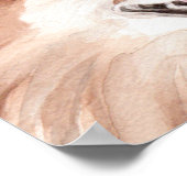 ポメラニア犬水彩プリント ポスター (角)