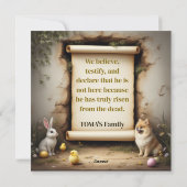 ポメラニア犬犬とメッセージ シーズンカード (裏面)