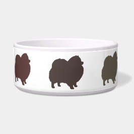 ポメラニア犬犬のシルエット ボウル