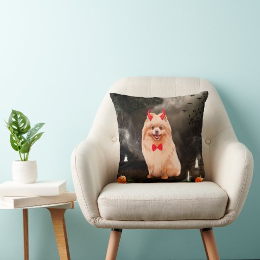 ポメラニア犬犬のハロウィーンの衣装 クッション (椅子)