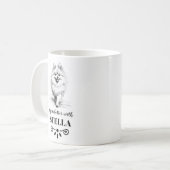 ポメラニア犬犬の名前でカスタムは人生が良い コーヒーマグカップ (正面左)