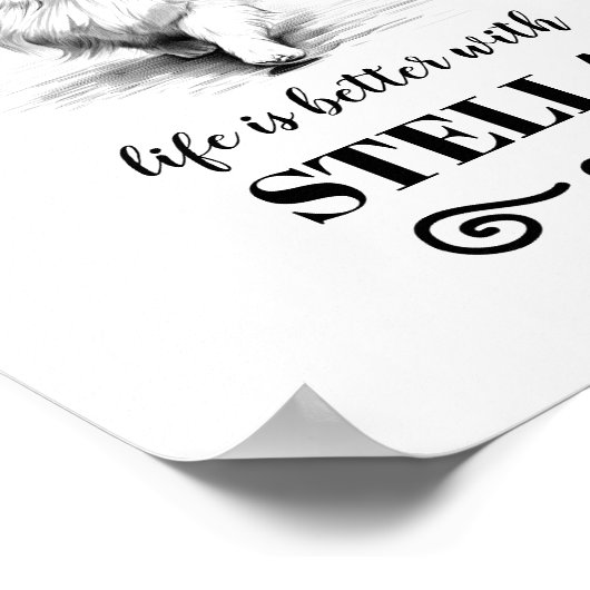 ポメラニア犬犬の名前でカスタムは人生が良い ポスター (角)