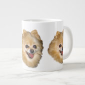 ポメラニア犬犬の専門のマグ ジャンボコーヒーマグカップ (正面右)