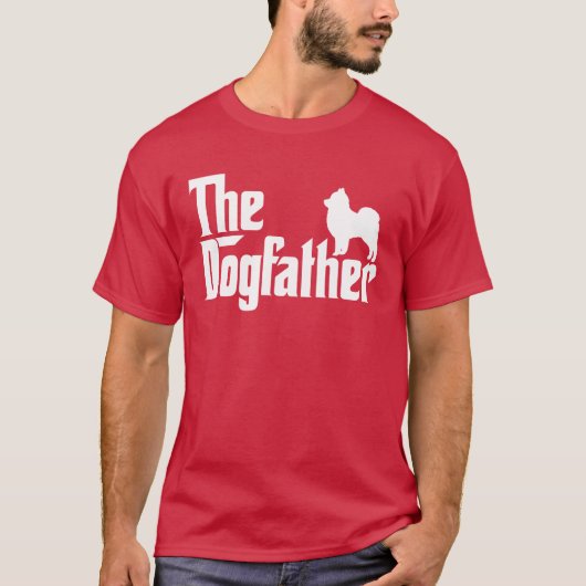 ポメラニア犬犬の父おもしろい Tシャツ (正面)