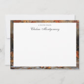 ポメラニア犬犬パーソナライズされた名秋 ノートカード (正面)