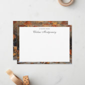 ポメラニア犬犬パーソナライズされた名秋 ノートカード (正面/裏面インサイチュ)