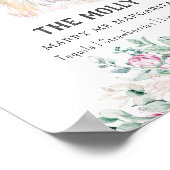 ポメラニア犬犬結婚の特徴的なドリンクの看板 ポスター (角)