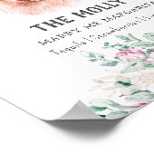 ポメラニア犬犬結婚の特徴的なドリンクの看板 ポスター (角)