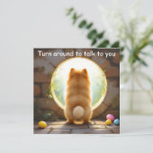 ポメラニア犬犬 – イースター シーズンカード (スタンド正面)