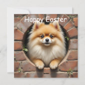 ポメラニア犬犬 – イースター シーズンカード (裏面)