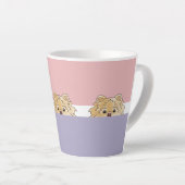 ポメラニア犬犬 | カフェラテマグ (右アングル)